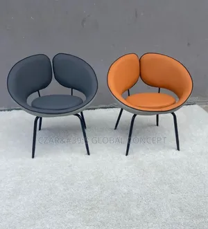 Luzury Iron Leg Leather Chairs