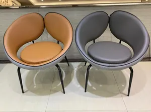 Luzury Iron Leg Leather Chairs