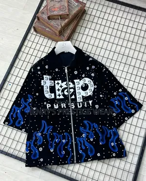 Men's Lightning Print Zip-Up Shirt – Stylish Casual