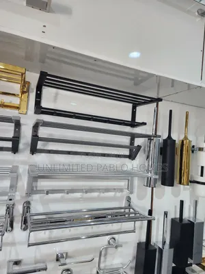 Standard Multi-Tier Towel Drying Rack With Hooks for Bathroom