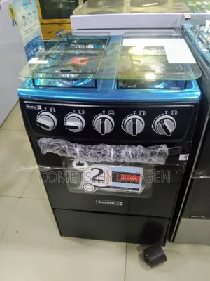 Scanfrost 4-Burner Gas Cooker With Oven - Brand New (Black)