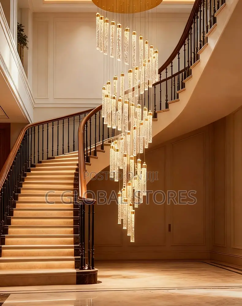 28 Drop Staircase Crystal Chandelier
