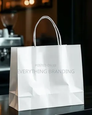100pcs White A4 Kraft Paper Bag 11.5×5×8in for Shopping