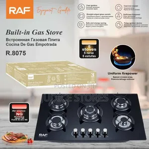 Built Five Burner Gas Cooker