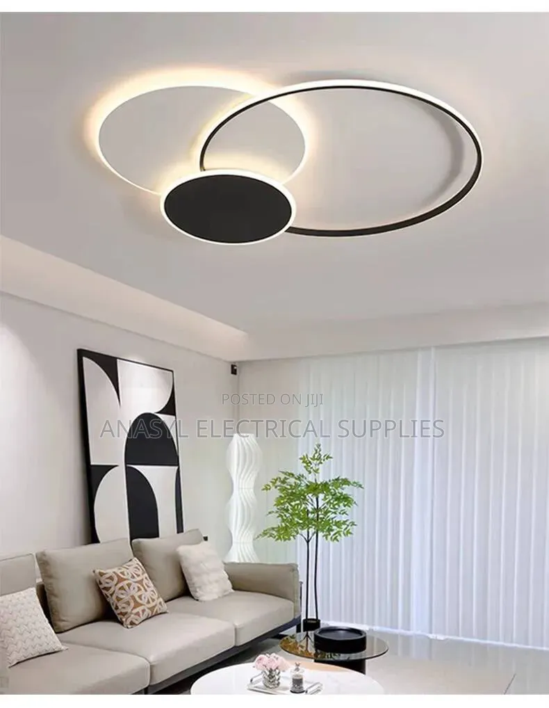 Modern Ring and Disk LED Flush-Mount Ceiling Light