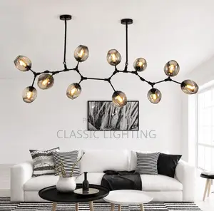 Nordic Branch LED Pendant Light Glass Lustre Modern Chandelier