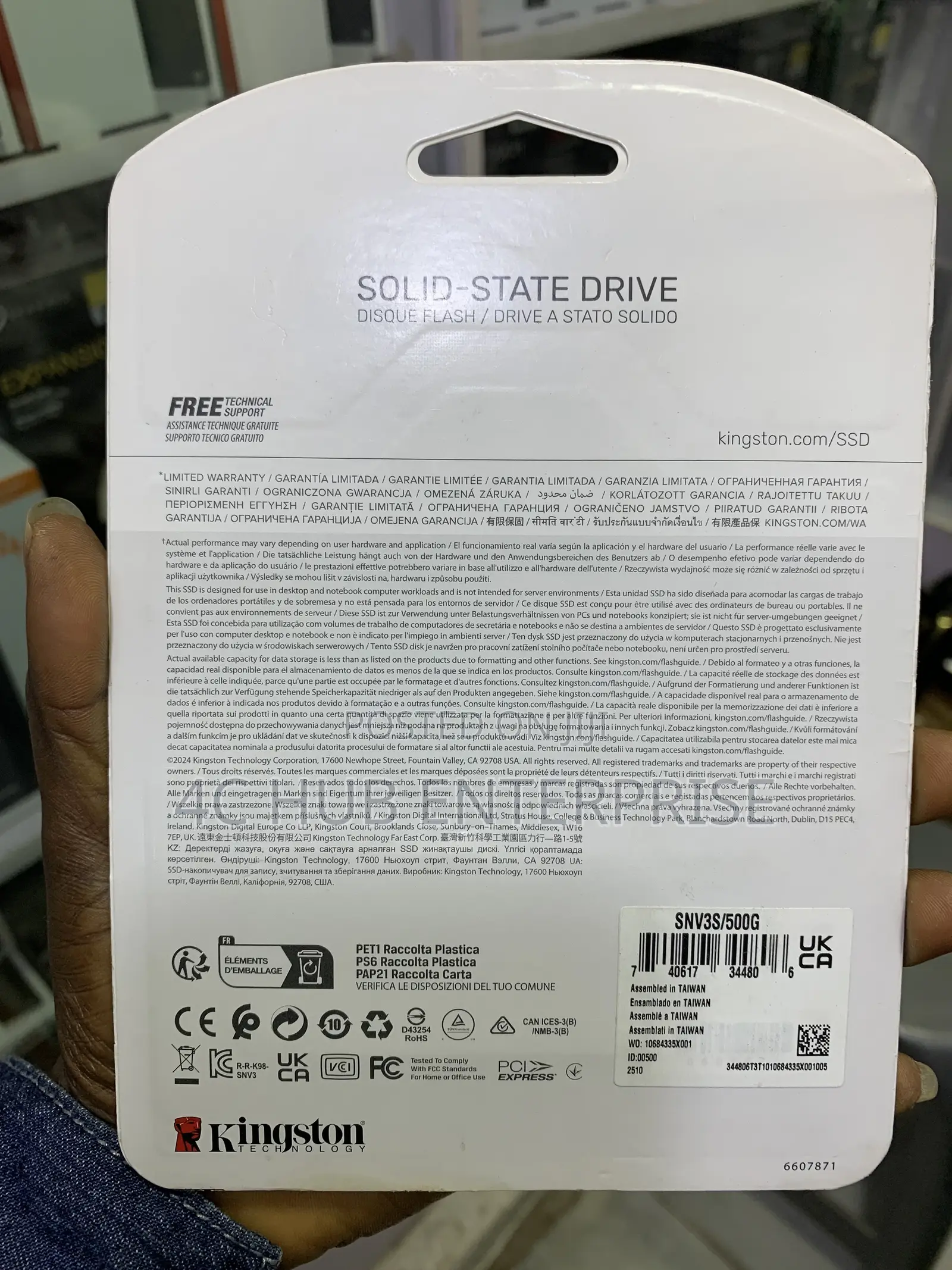 NV3 Pcle 4.0 NVMe 2.0 500gb SSD M2