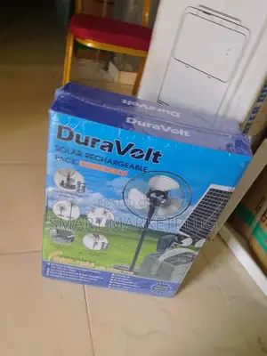 HIGH QUALITY DuraVolt Solar Rechargeable Power Supply + 12" DC Fan+USB
