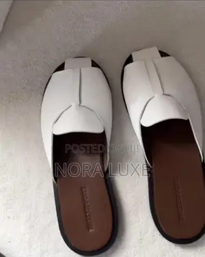 Elegant White Women’s Slip-on Sandals – Stylish Classy