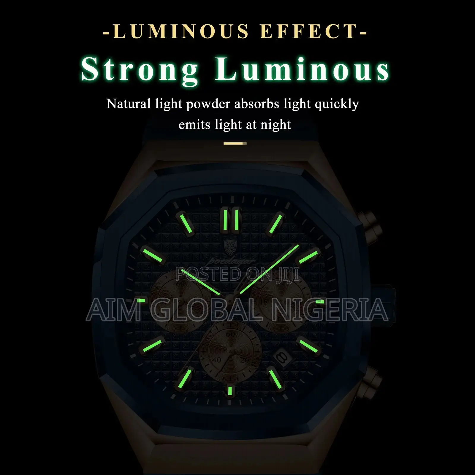Blue Poedagar Chronograph Watch