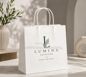 White A5 Kraft Paper Bag – Branded Shopping Retail Bag