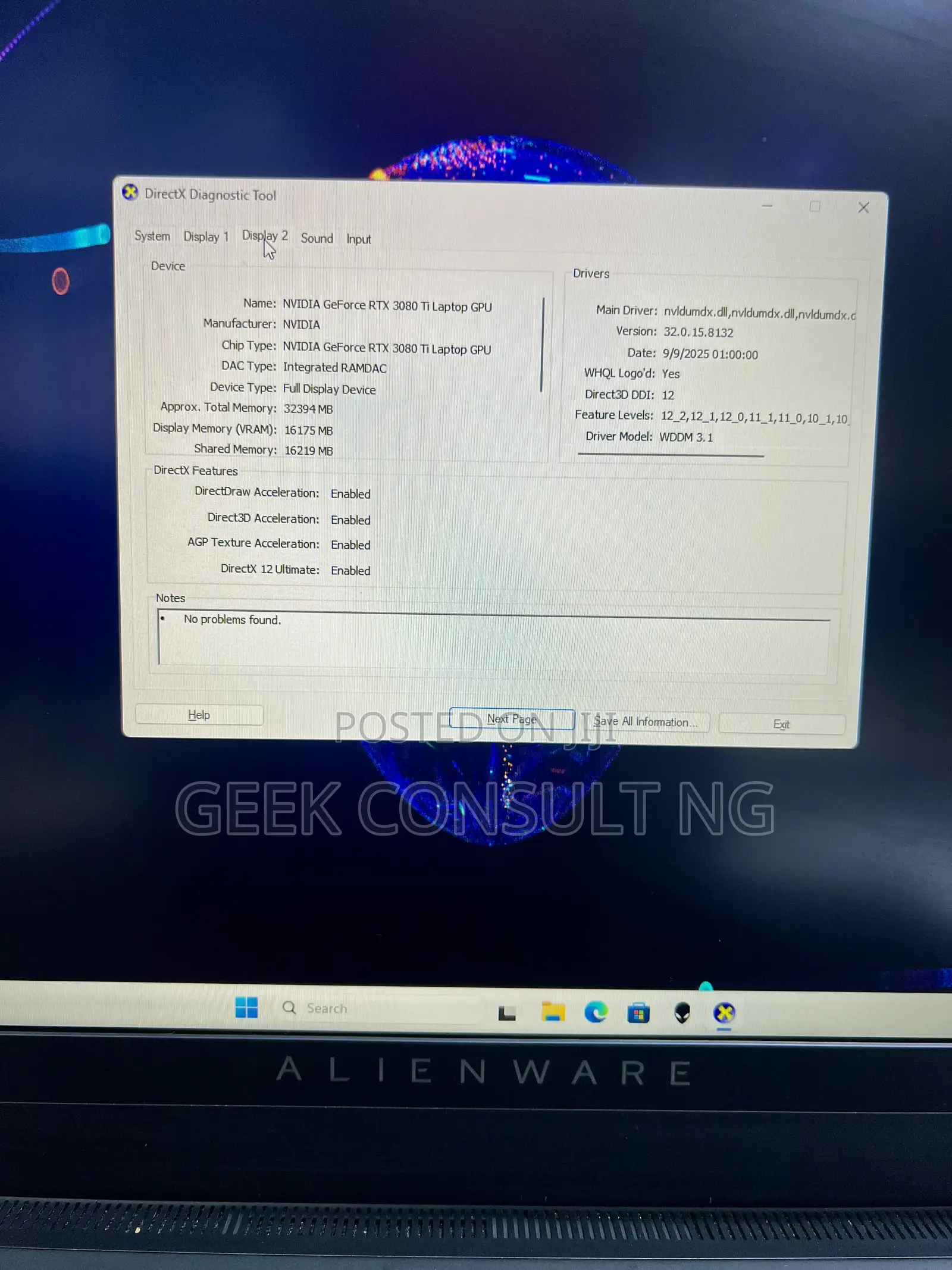 Laptop Alienware X17 R2 32GB Intel Core i9 SSD 1T