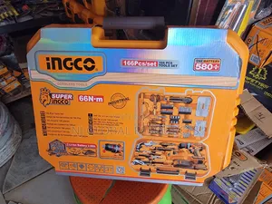 166pcs Tools Set Ingco With 20v Impact Cordless Drill 165pcs Toolbox