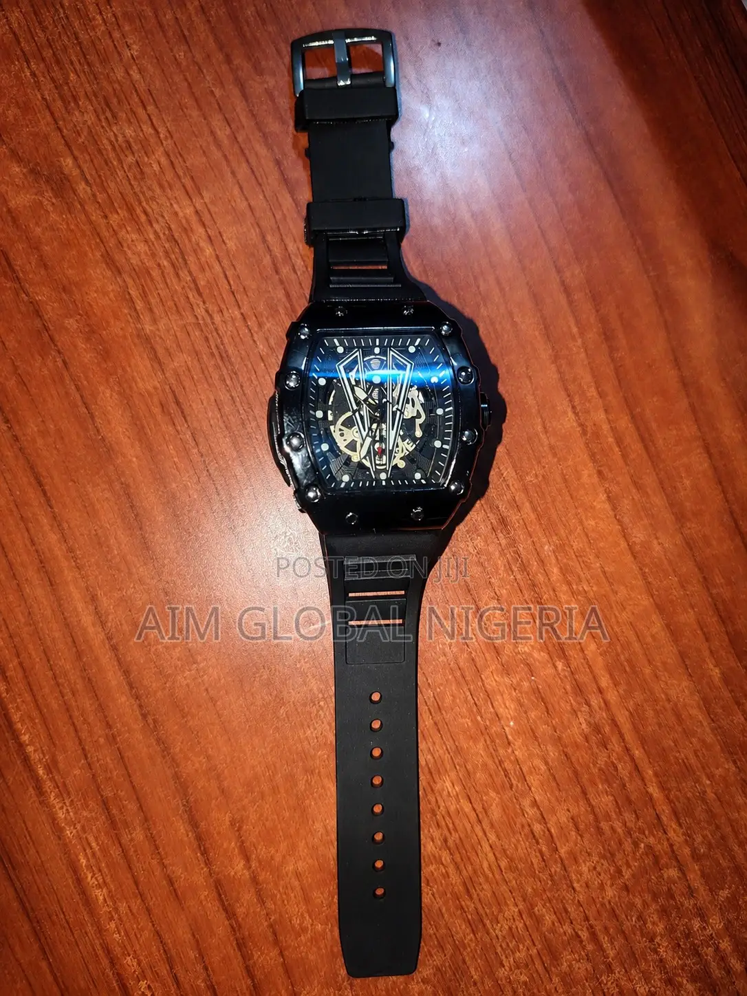 Black Poedagar Chronograph Watch