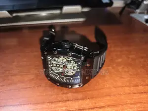 Black Poedagar Chronograph Watch