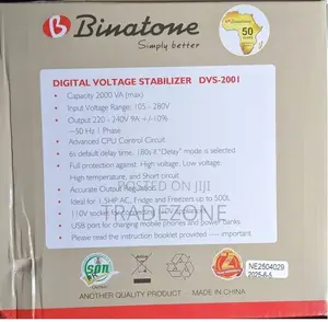 Binatone 2000 VA Digital Voltage Stablizer DVS-2001