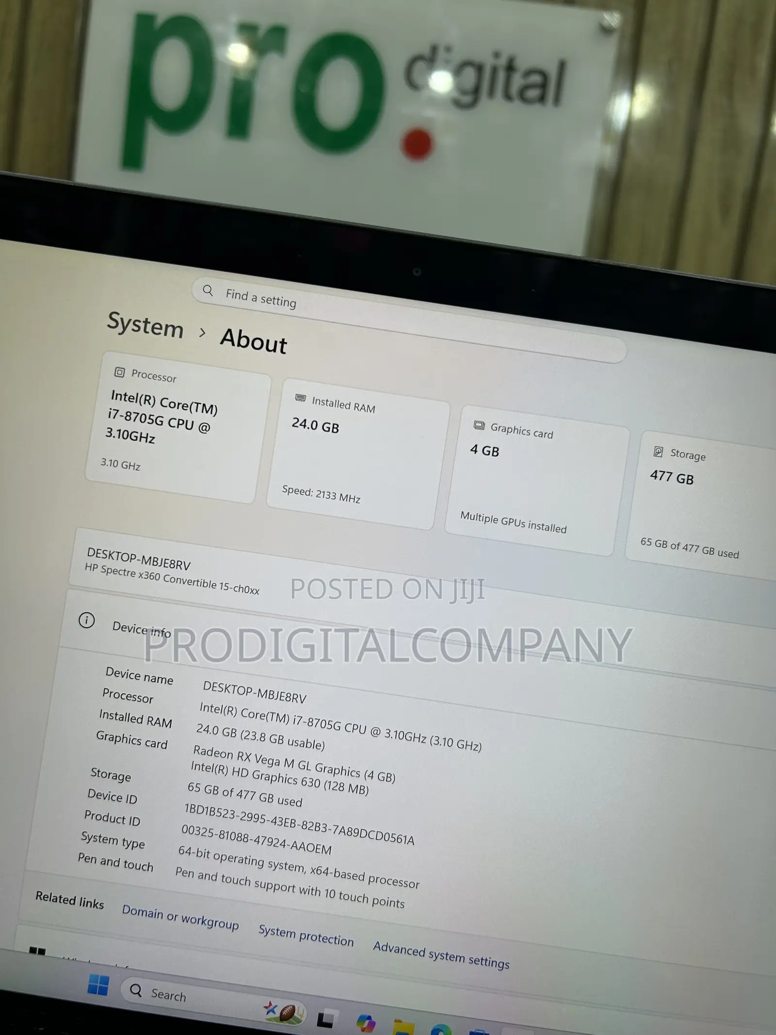 Laptop HP Spectre 24GB Intel Core i7 SSD 512GB