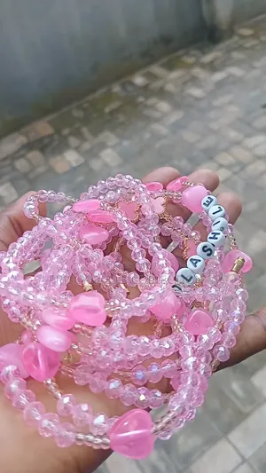 Pink Name Customized Waistbeads