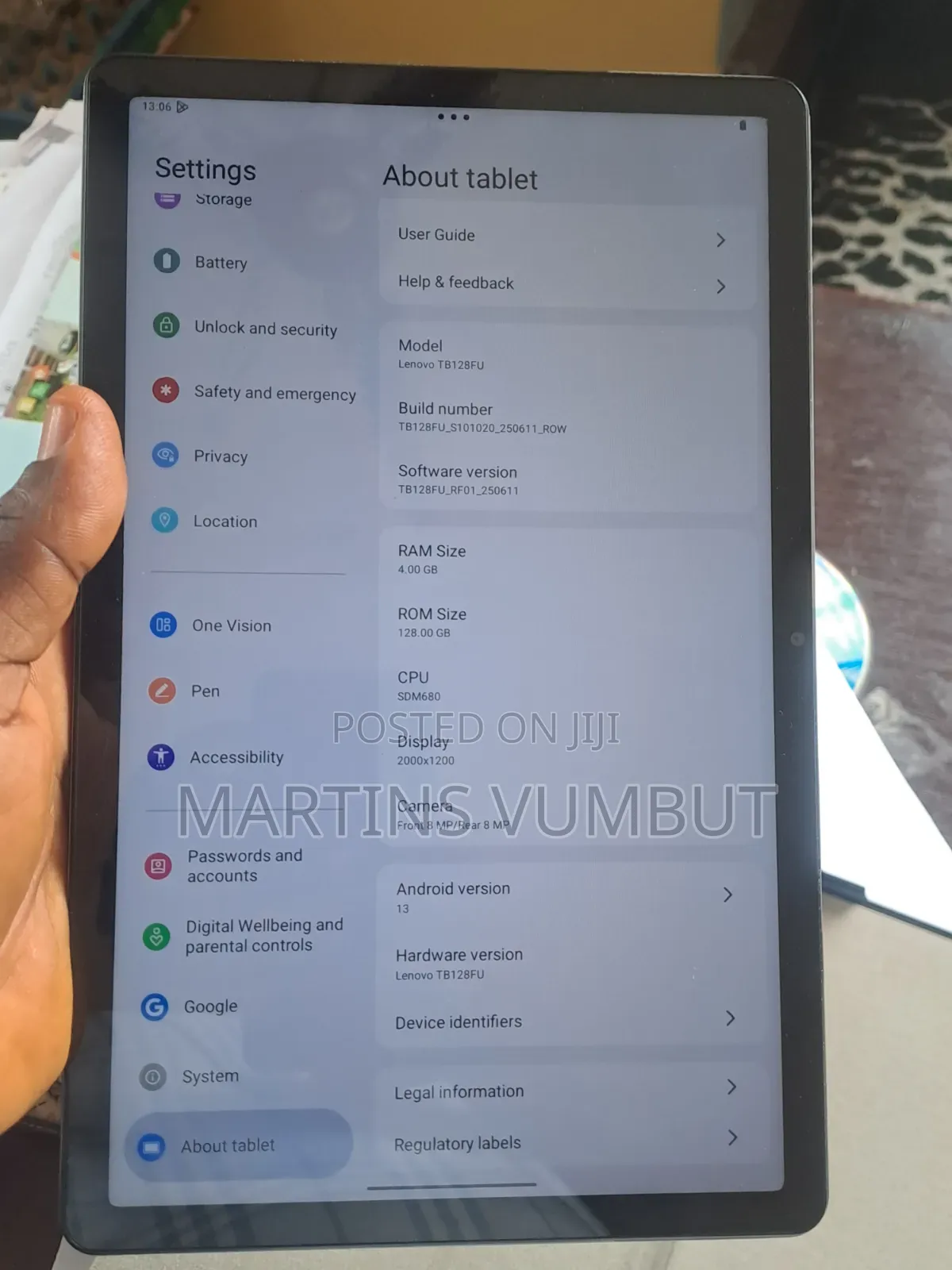 Lenovo M10 Plus 128 GB Gray