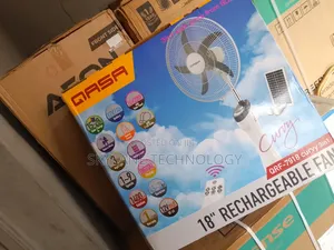 Qasa 18" Rechargeable Standing Fan QRF7918 With Solar Panel