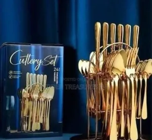 24 PCS Golden Cutlery Set