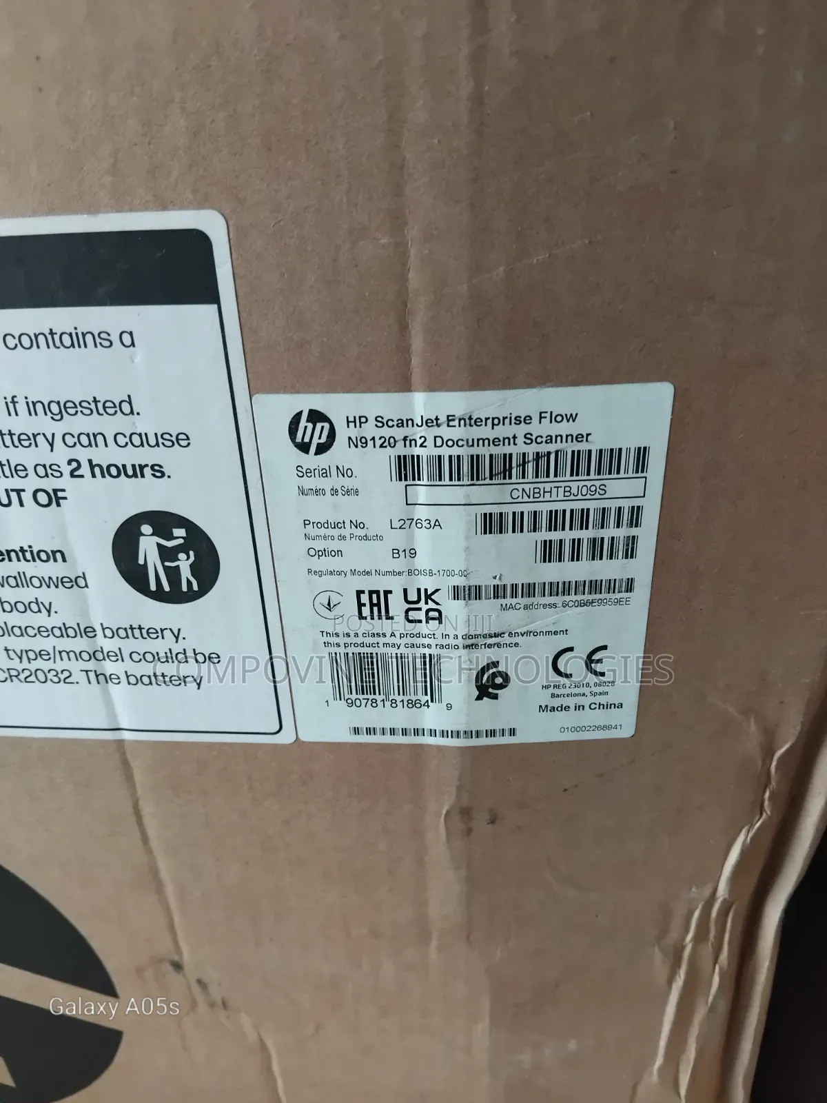 HP Scanjet Enterprise Flow N9120 Fn2 Document Flatbed Scanner