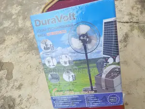 TOP QUALITY DuraVolt Solar Rechargeable Battery Backup With 12" Fan