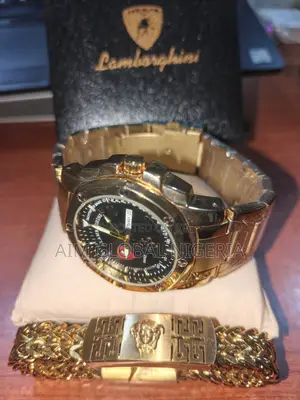 Lamborghini Gold Chain Watch