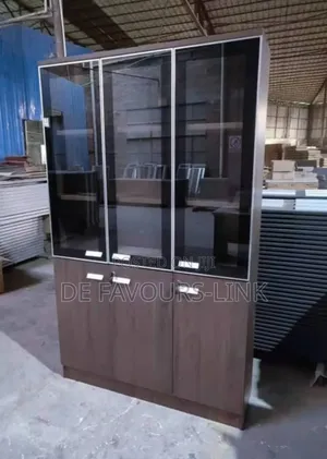 3in1 Half Glass Wooden Bookshelves