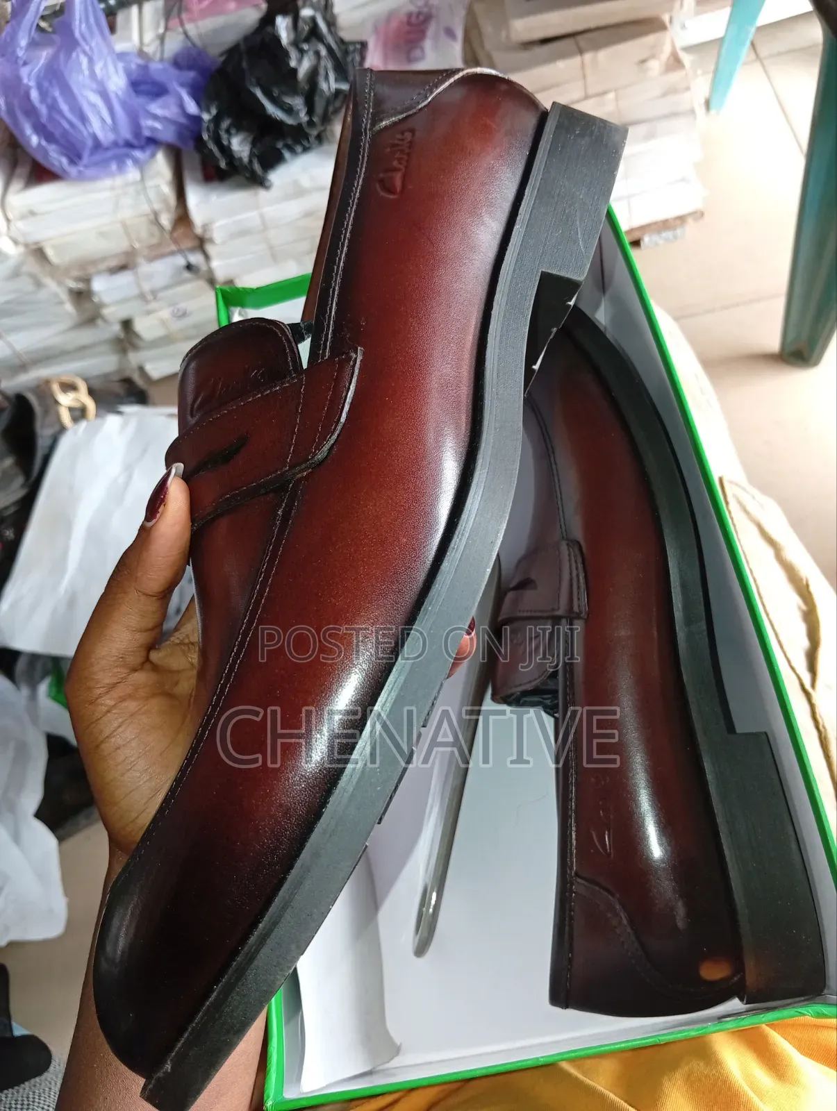 Brown Clarks Mens Cooperate Shoes