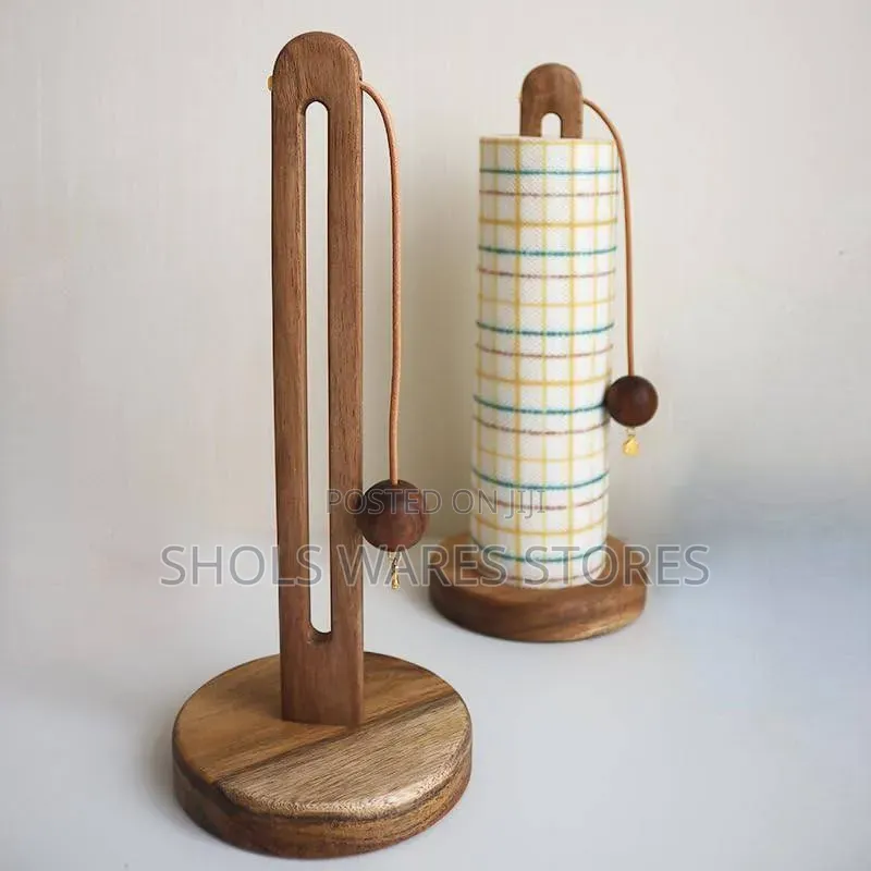 Premium Solid Wood Paper Towel Holder