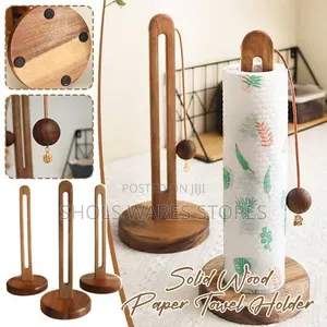 Premium Solid Wood Paper Towel Holder