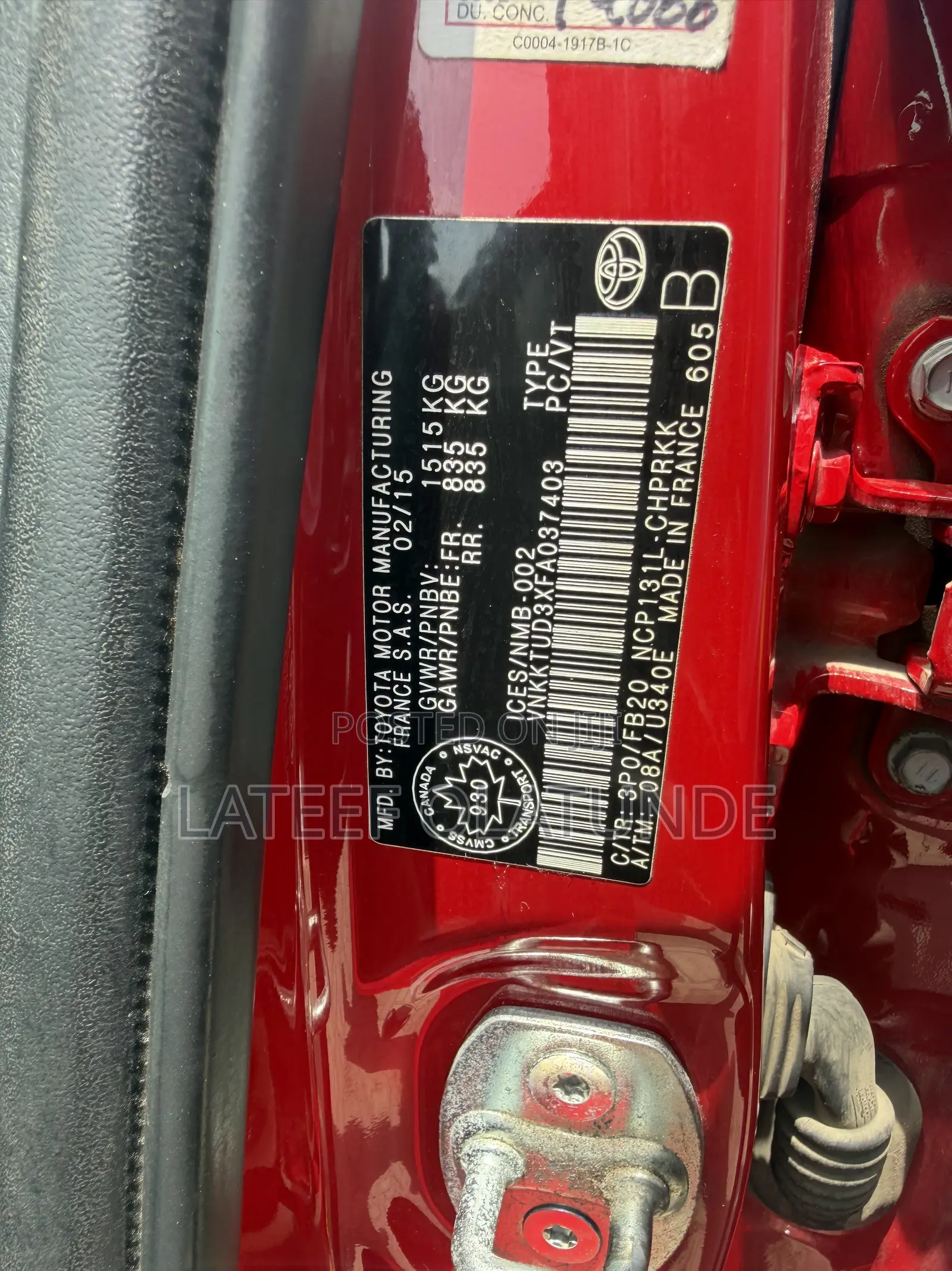 Toyota Yaris LE Hatchback 5dr 2015 Red
