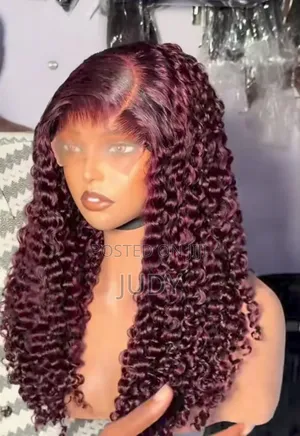 16 Inches Burgundy Pixie Curl