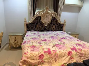 6 by 6 Royal Bedroom Set With Drawers, Mirrors, Console and Chest