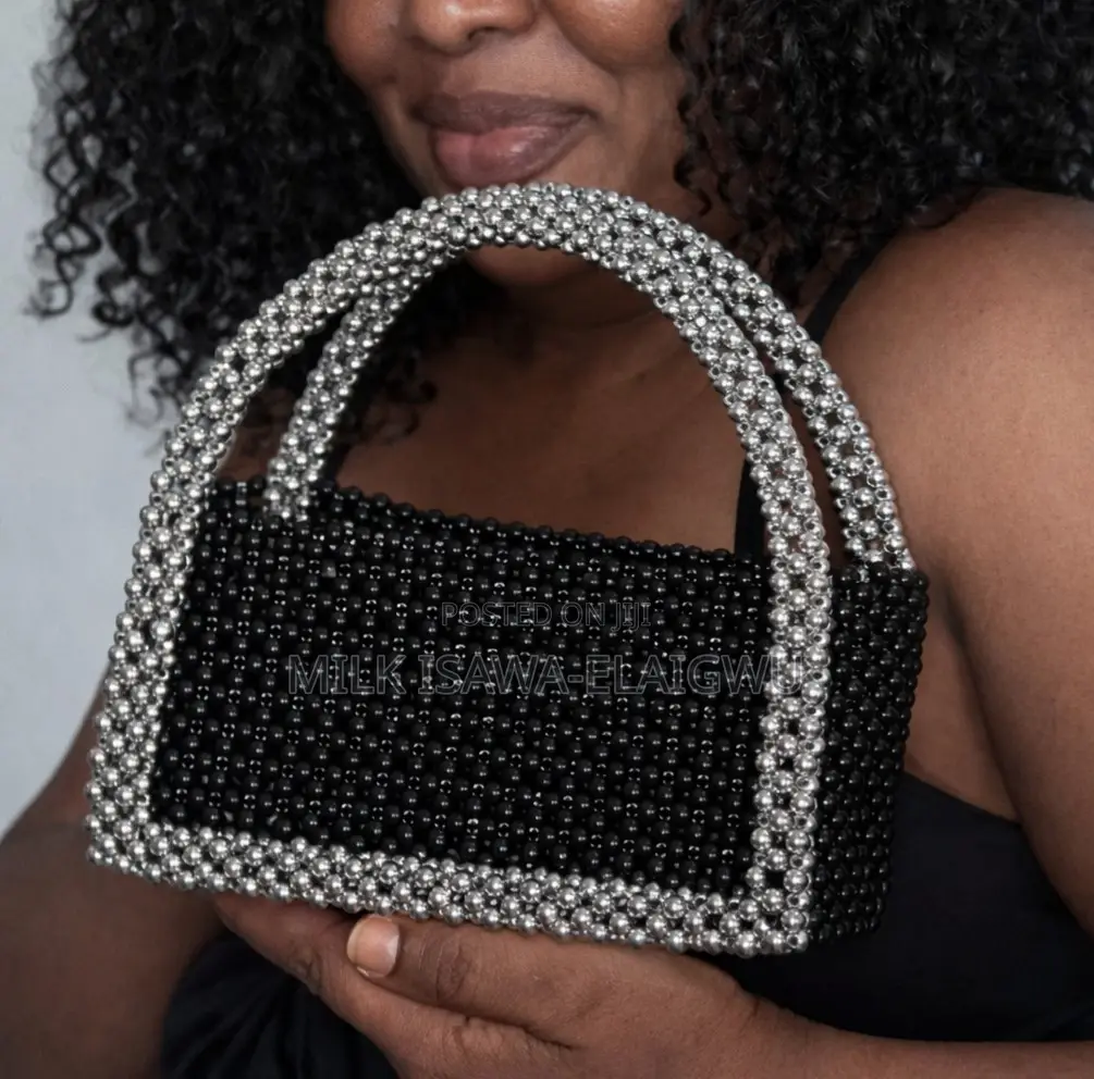 Black Beaded Bag