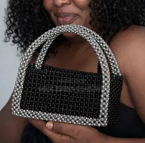 Black Beaded Bag