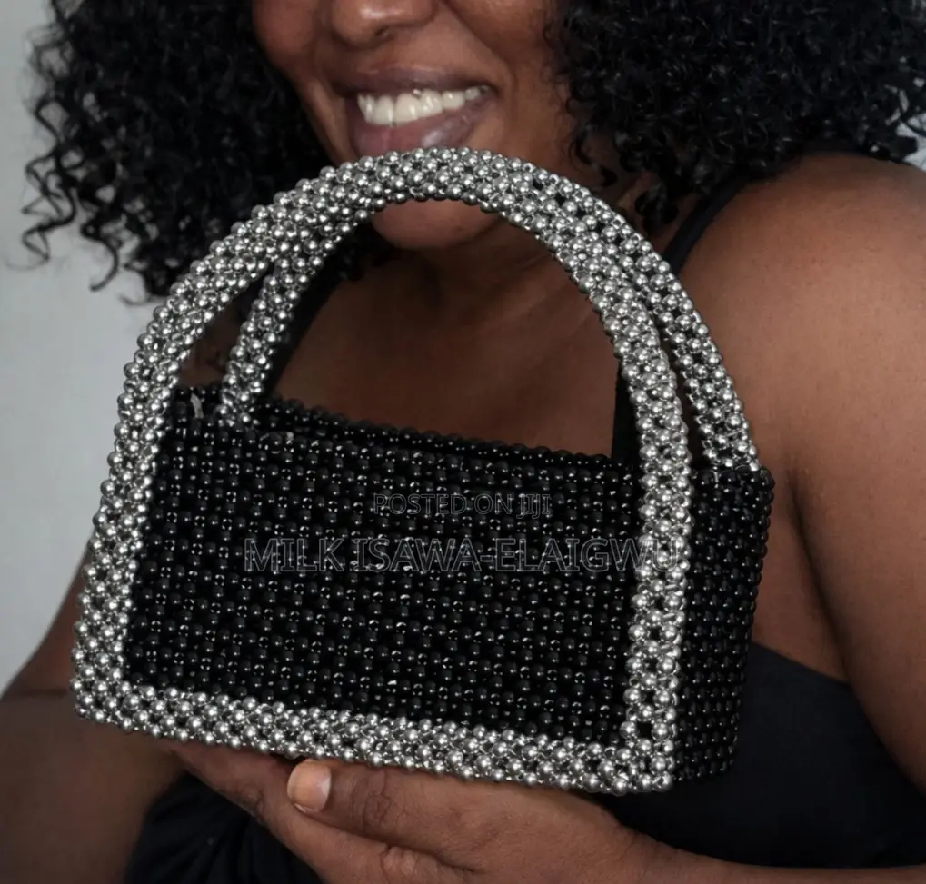 Black Beaded Bag