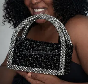 Black Beaded Bag
