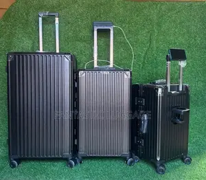 Premium Aluminium Luggage Set With USB Phone Holder