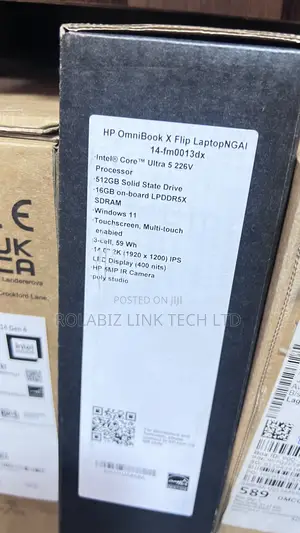 New Laptop HP OmniBook X Flip 14" 16GB Intel Core Ultra 5 SSD 512GB