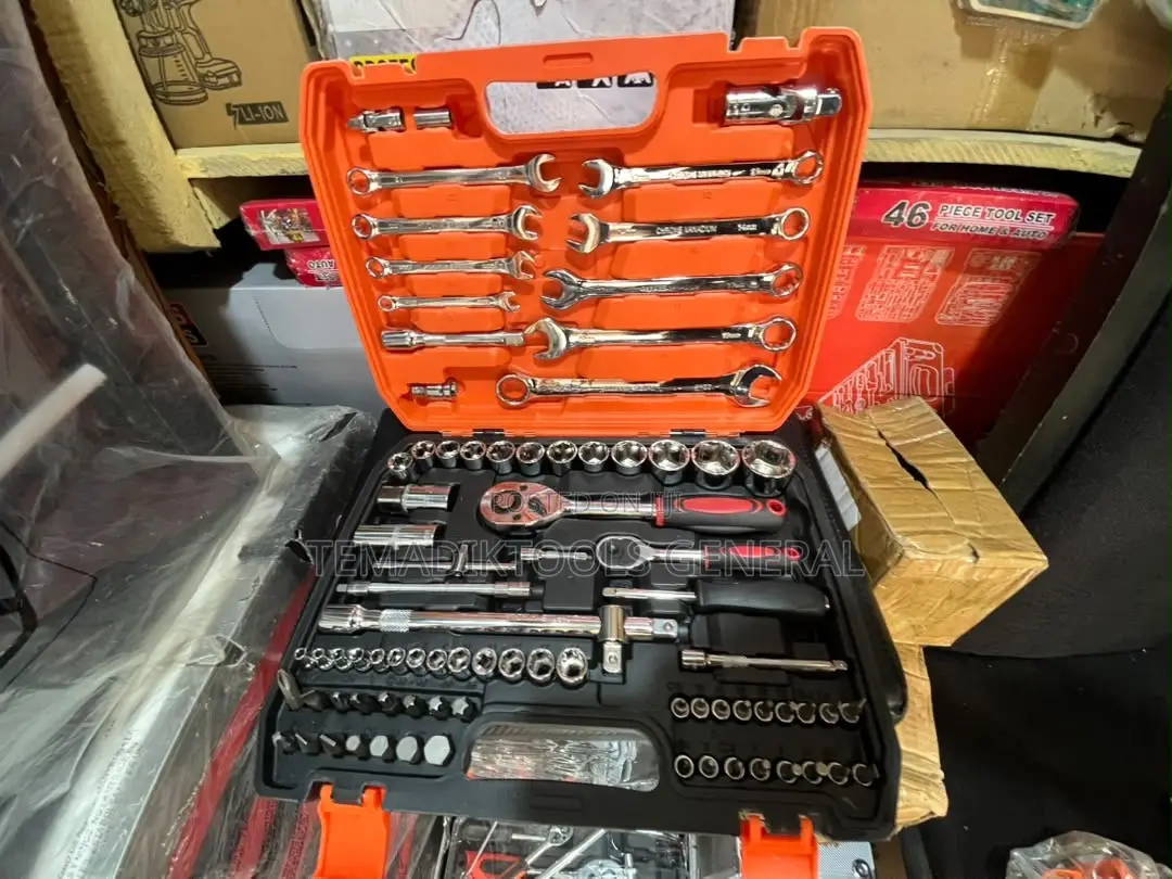 82PCS Professional Tool Box Set - Sockets, Spanners, Ratchet