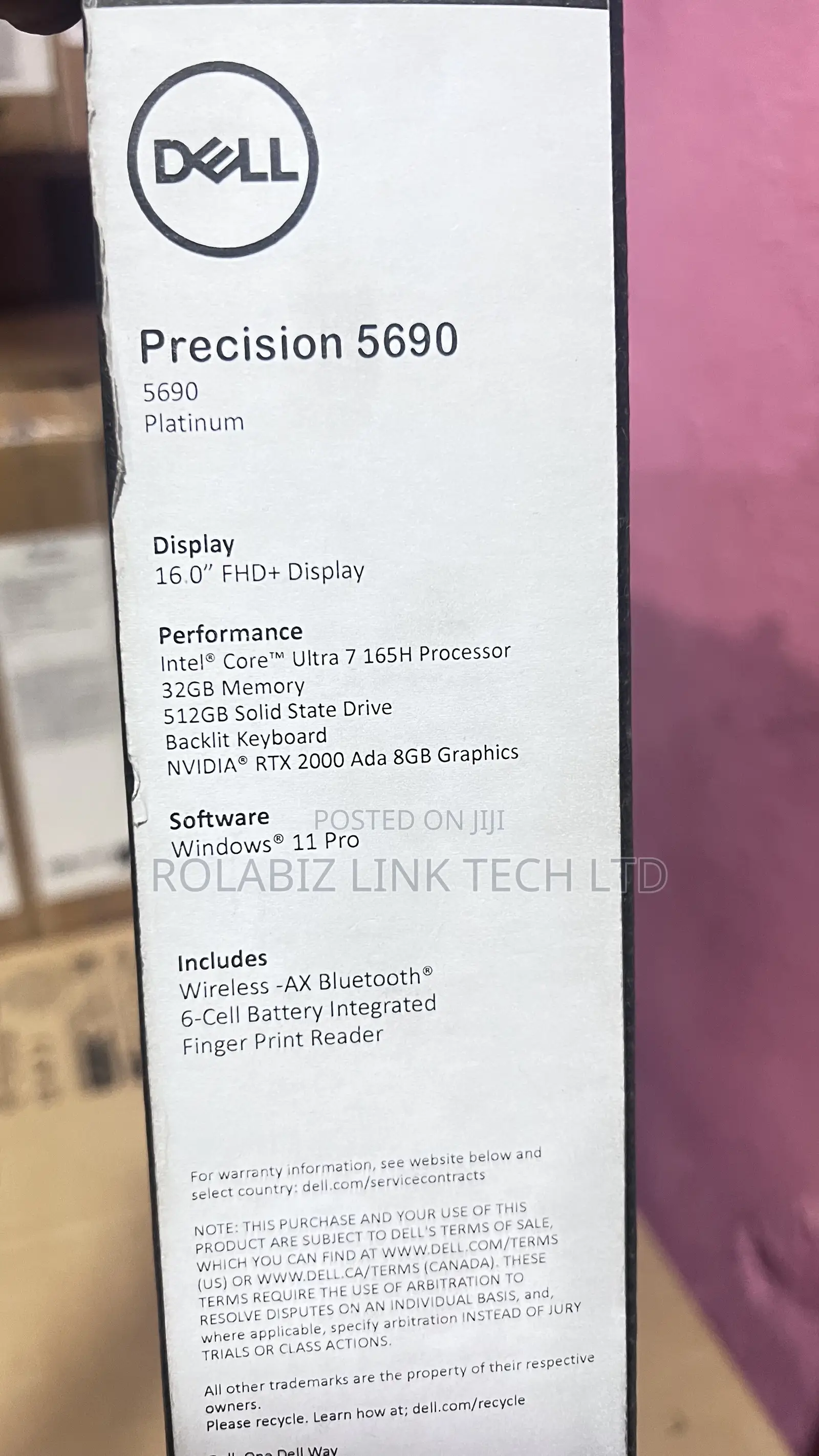 New Laptop Dell Precision 5690 32GB Intel SSD 512GB