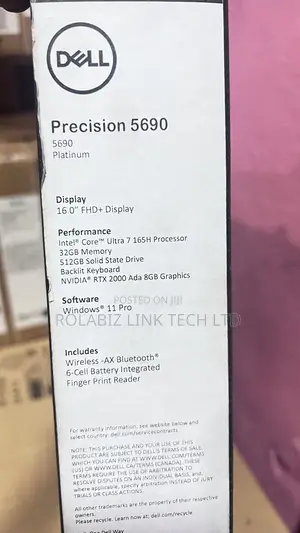 New Laptop Dell Precision 5690 32GB Intel SSD 512GB