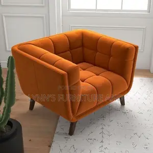 Well Padded Single Chair With Foreign Fabric and Very Good Finishing