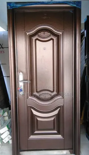 3ft Steel Door 2 Panel Design Brown