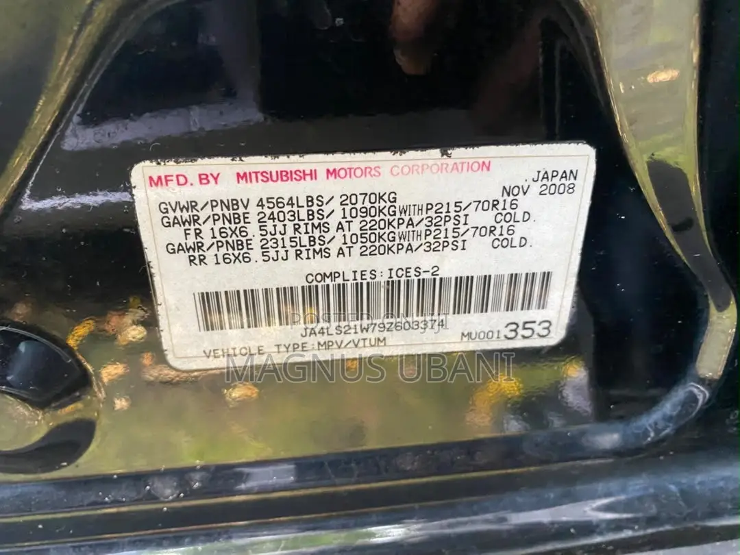 Mitsubishi Outlander 2.4 2009 Black