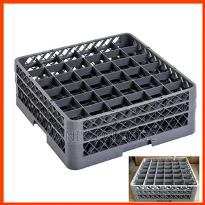 Commercial Plastic Multi-Compartment Glass Rack and Storage Crate