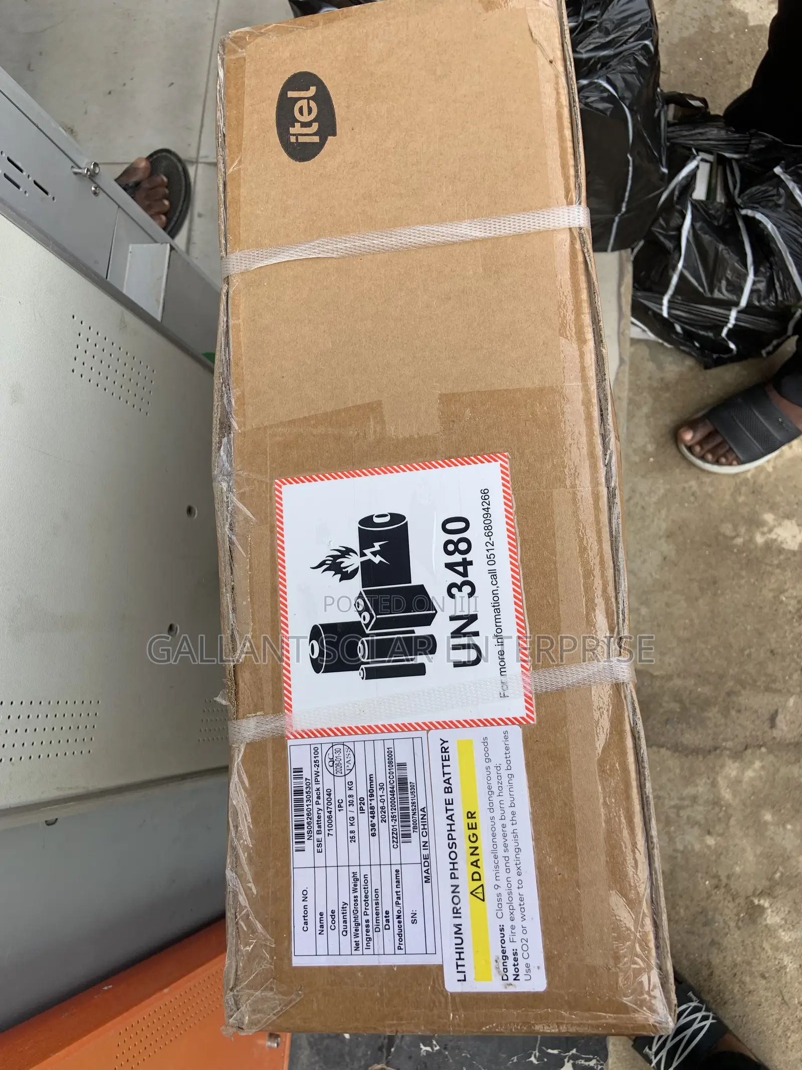Itel Solar Lithium Battery 2.5kwh 24v