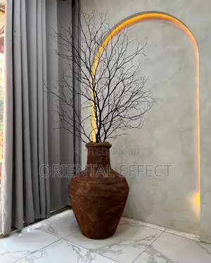 Brown Rustic Small Rivendell Pot With Twigs Luxury Home Decor Nigeria